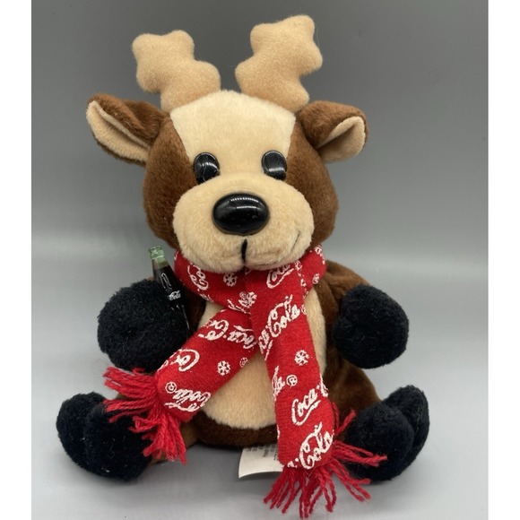 Coca-Cola Other - 1998 Coca Cola Brand Moose Plush Stuffed Animal Collectible 6"